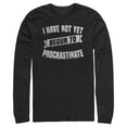 thumbnail image 1 of Men's Lost Gods I Have Not Yet Begun to Procrastinate Distressed  Long Sleeve Shirt, 1 of 3