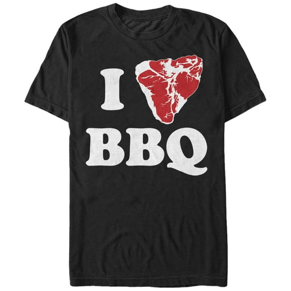 Men's Lost Gods I Love BBQ Steak Graphic Tee Black Large