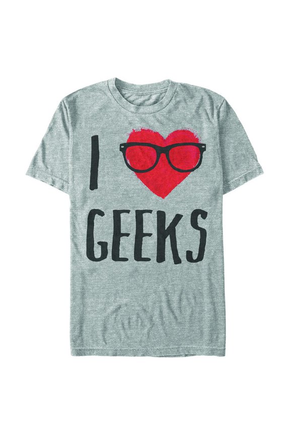 Men's Lost Gods I Love Geeks Graphic Tee Athletic Heather Small