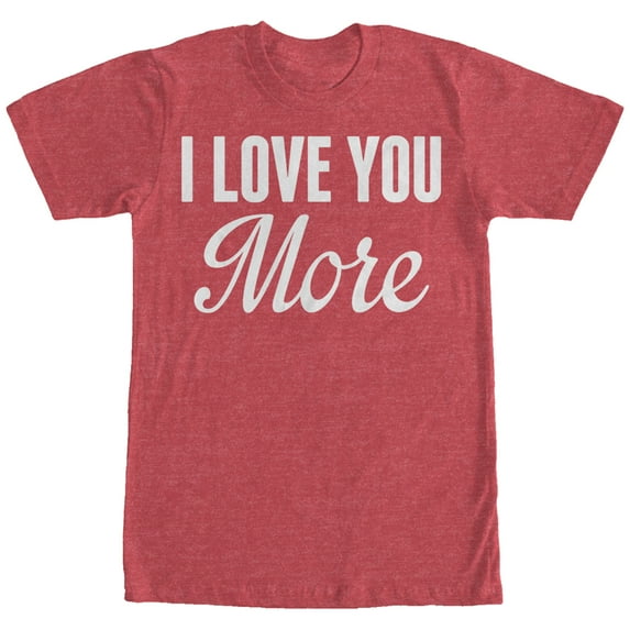 Men's Lost Gods I Love You More Graphic Tee Red Heather Small