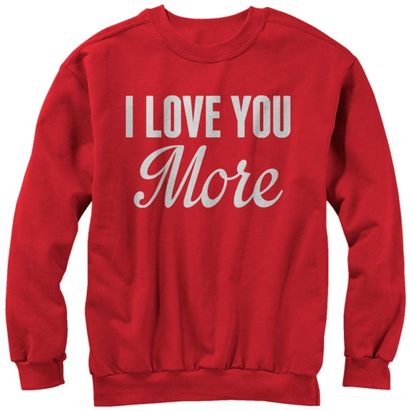 Men's Lost Gods I Love You More  Sweatshirt Red Large