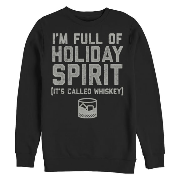 Men's Lost Gods I'm Full of Holiday Spirit Distressed  Sweatshirt