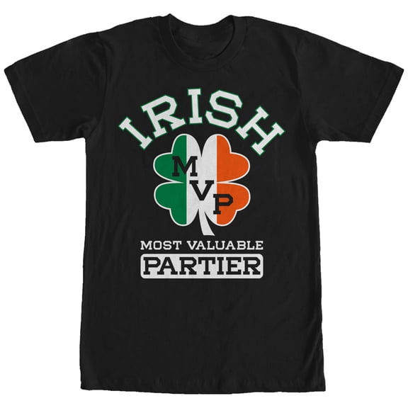 Men's Lost Gods Irish Most Valuable Partier  Graphic Tee Black Small