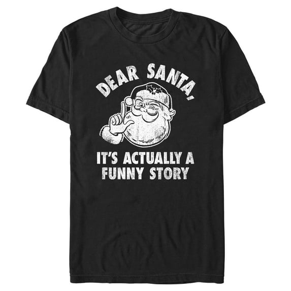 Men's Lost Gods It's a Funny Story Graphic Tee Black Small