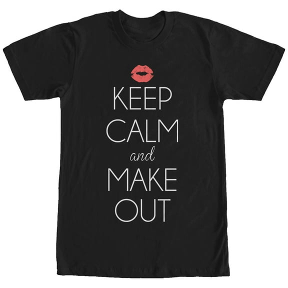 Men's Lost Gods Keep Calm and Make Out Graphic Tee Black Small