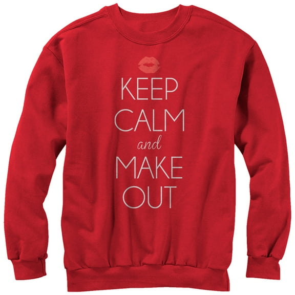 Men's Lost Gods Keep Calm and Make Out  Sweatshirt Red 2X Large