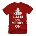 thumbnail image 1 of Men's Lost Gods Keep Calm and Merry On  Graphic Tee Red X Large, 1 of 4