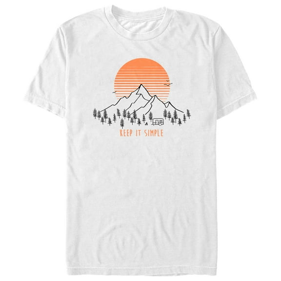 Men's Lost Gods Keep It Simple Mountain Graphic Tee White 3X Large