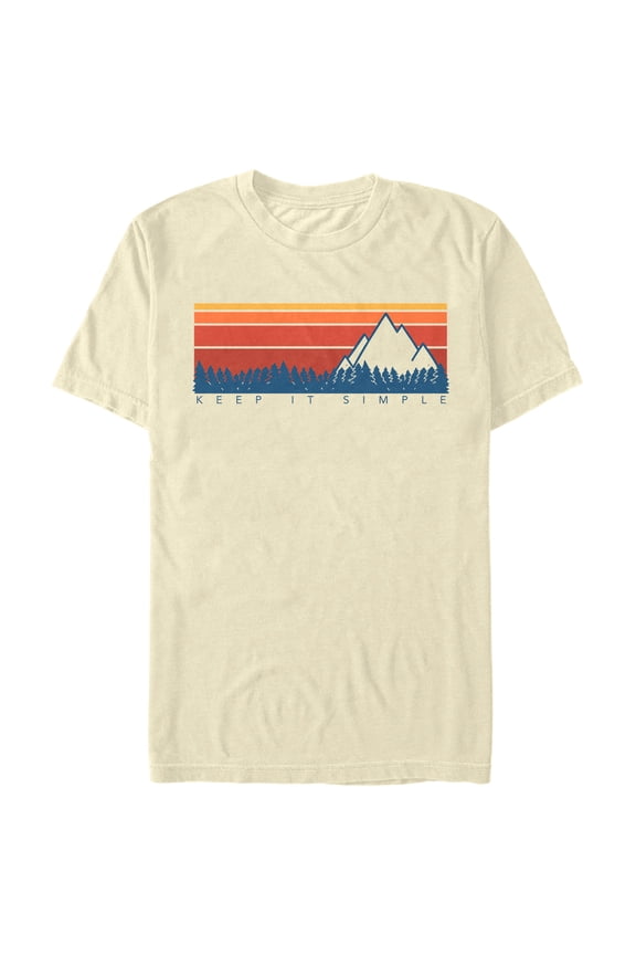 Men's Lost Gods Keep It Simple Retro Graphic Tee Cream 2X Large