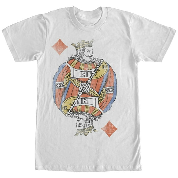 Men's Lost Gods King of Diamonds Graphic Tee White Large