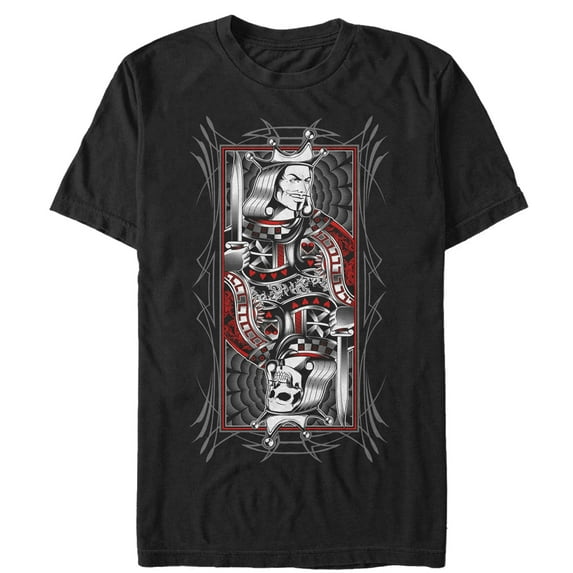 Men's Lost Gods King of Hearts Death Graphic Tee Black Medium