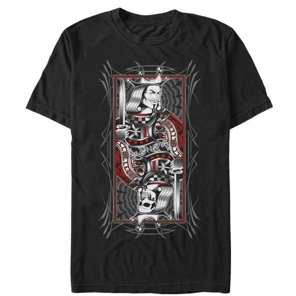 Men's Lost Gods King of Hearts Death  Graphic Tee Black Small
