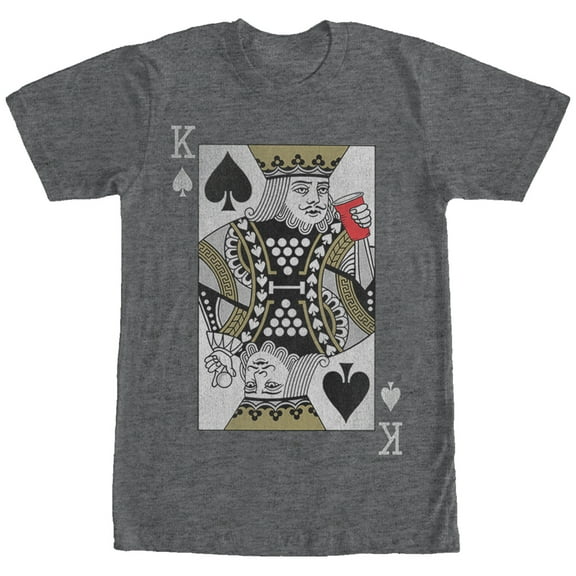 Men's Lost Gods King of Pong  Graphic Tee Charcoal Heather X Large