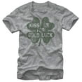 thumbnail image 1 of Men's Lost Gods Kiss Me for Good Luck  Graphic Tee Athletic Heather 2X Large, 1 of 4