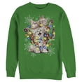 thumbnail image 1 of Men's Lost Gods Kitten Lights  Sweatshirt Kelly Green Small, 1 of 4