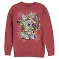 thumbnail image 1 of Men's Lost Gods Kitten Lights  Sweatshirt Red X Large, 1 of 4