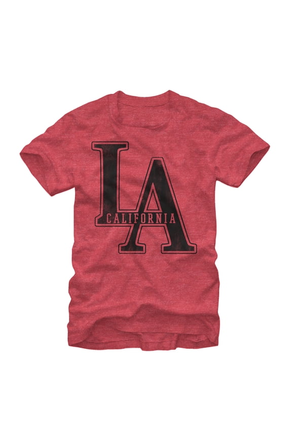Men's Lost Gods LA California Graphic Tee Red Heather Large