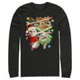 thumbnail image 1 of Men's Lost Gods Laser Cats  Long Sleeve Shirt Black Small, 1 of 4