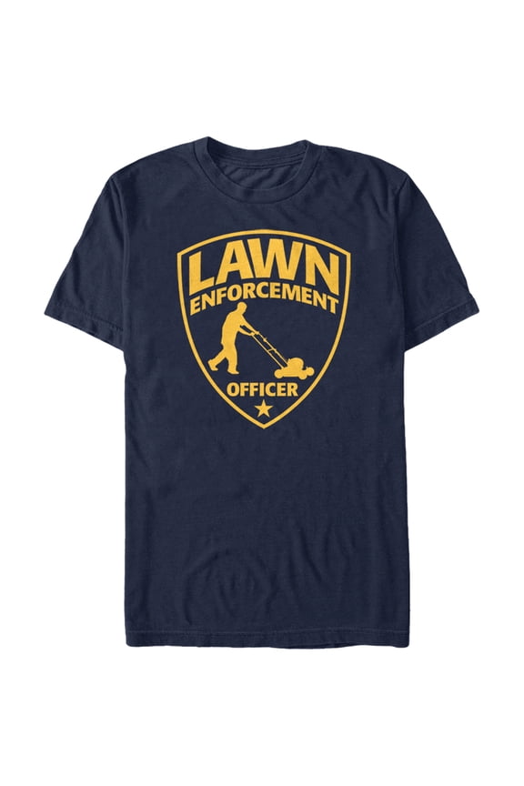 Men's Lost Gods Lawn Enforcement Officer Graphic Tee Navy Blue Large