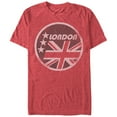 thumbnail image 1 of Men's Lost Gods London Union Jack Stars Graphic Tee Red Heather Large, 1 of 4