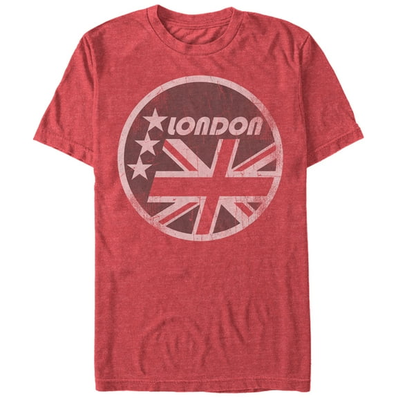 Men's Lost Gods London Union Jack Stars Graphic Tee Red Heather X Large