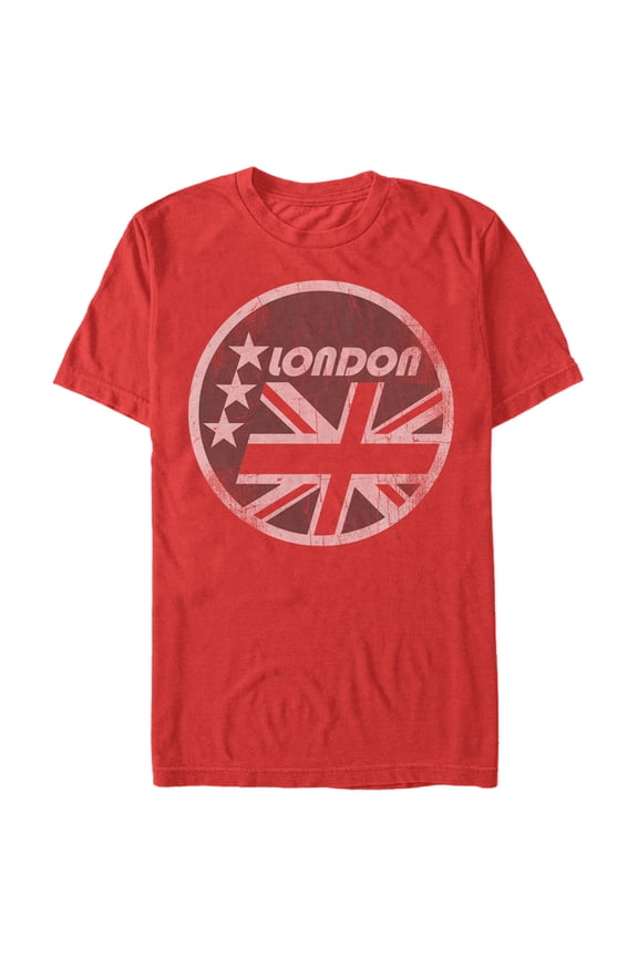 Men's Lost Gods London Union Jack Stars Graphic Tee Red Small