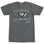 Mens Lost Gods Los Angeles California Flag Graphic Tee Charcoal Heather Small