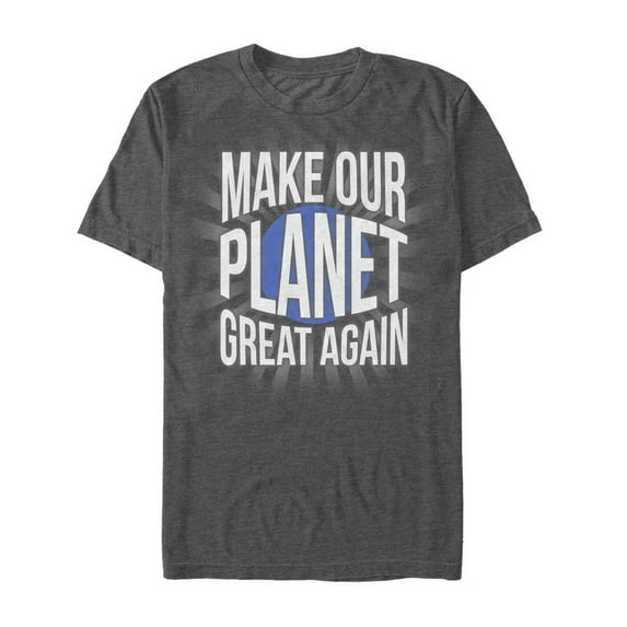 Men's Lost Gods Make Planet Great Again Hope Graphic Tee Charcoal Heather X Large