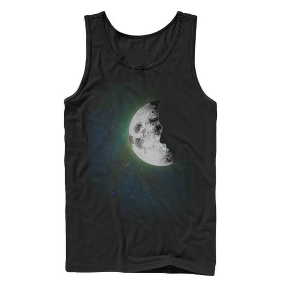 Men's Lost Gods Man in the Moon Tank Top Black Medium
