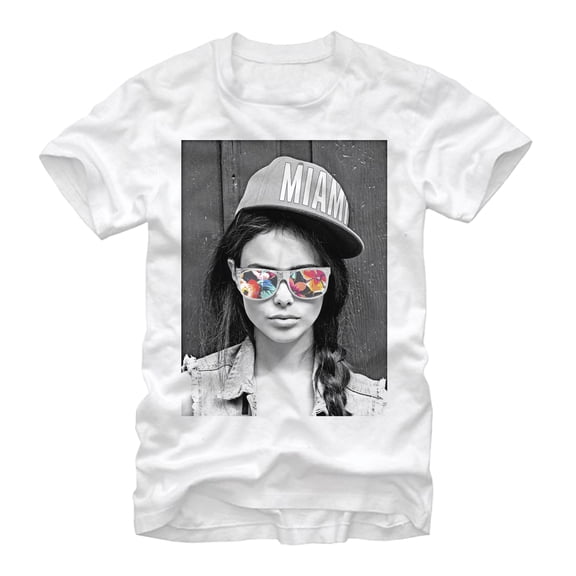 Men's Lost Gods Miami Sunglasses Woman  Graphic Tee White Small