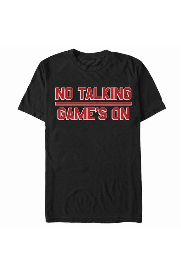 Men's Lost Gods No Talking Game's On Graphic Tee Black X Large