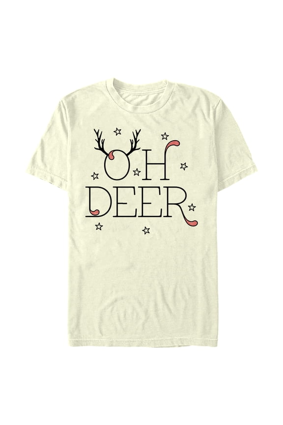 Men's Lost Gods Oh Deer Graphic Tee Beige Medium