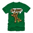 thumbnail image 1 of Men's Lost Gods Oh Snap Gingerbread Man  Graphic Tee Kelly X Large, 1 of 4
