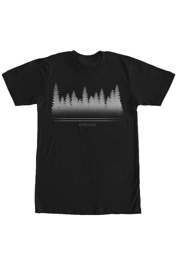 Men's Lost Gods Oregon Pine Trees Graphic Tee Black X Large