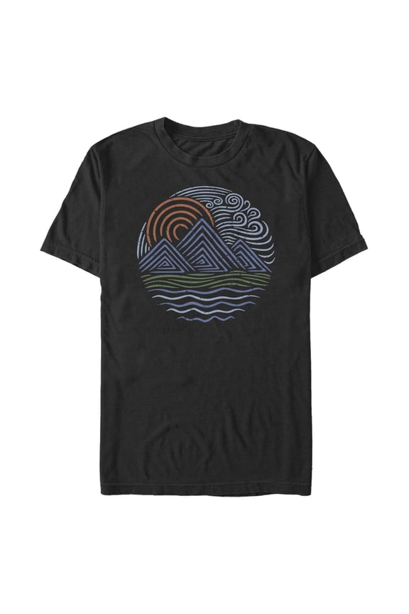 Men's Lost Gods Outdoor Lines Waves  Graphic T-Shirt