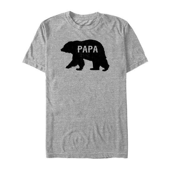 Men's Lost Gods Papa Bear Silhouette Graphic Tee Athletic Heather Small