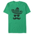 thumbnail image 1 of Men's Lost Gods Party Mustache  Graphic Tee Kelly Green Large, 1 of 5