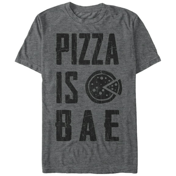 Men's Lost Gods Pepperoni Pizza is Bae  Graphic Tee Charcoal Heather Medium