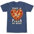 thumbnail image 1 of Men's Lost Gods Pizza My Heart  Graphic Tee Navy Blue Heather 2X Large, 1 of 3