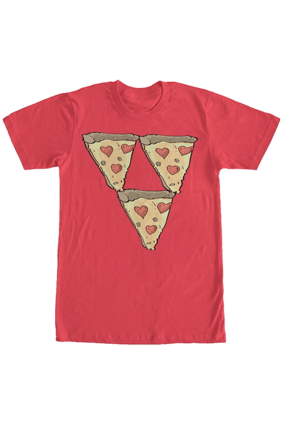Men's Lost Gods Pizza Triangle  Graphic Tee Red Medium