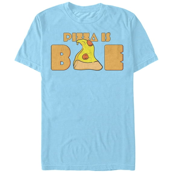 Men's Lost Gods Pizza is Bae Slice Graphic Tee Light Blue X Large