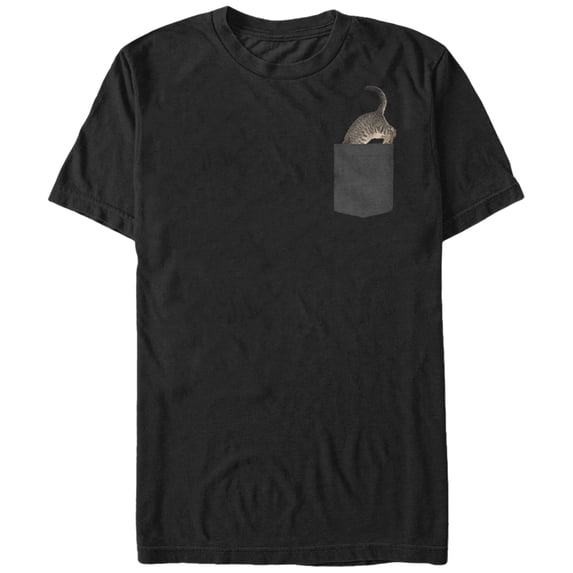 Men's Lost Gods Pocket Cat Tail Graphic Tee Black Large