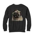 thumbnail image 1 of Men's Lost Gods Pug Nerd Sweatshirt Black X Large, 1 of 3