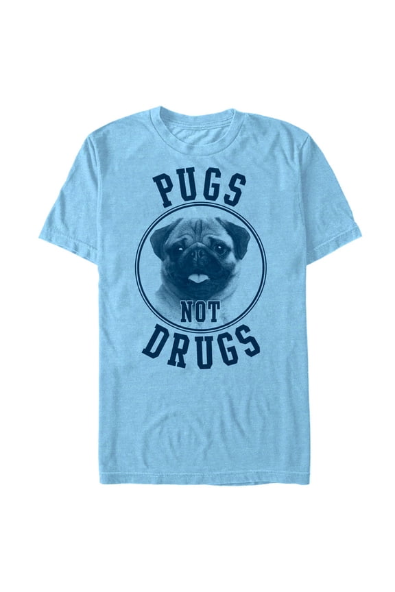 Men's Lost Gods Pugs Not Drugs Graphic T-Shirt