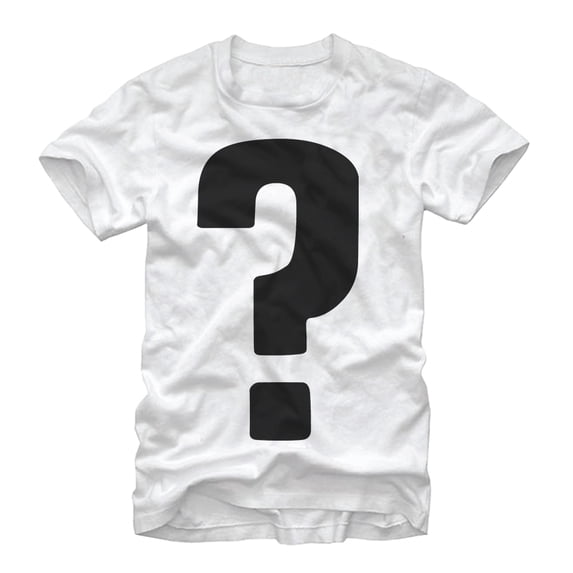 Men's Lost Gods Question Mark Graphic Tee White Small