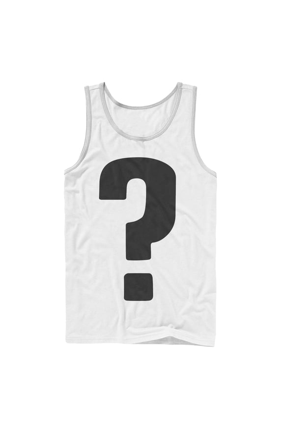 Men's Lost Gods Question Mark Tank Top White X Large