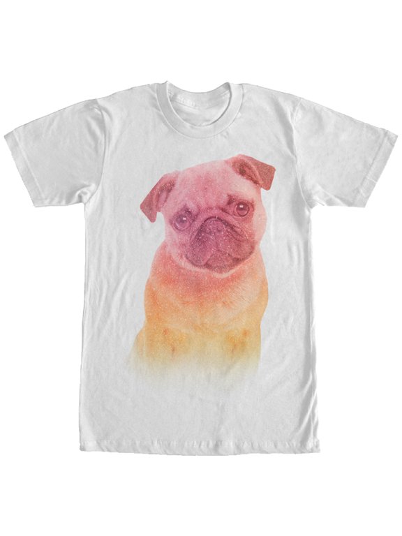 Men's Lost Gods Rainbow Pug Graphic Tee White Small