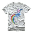 thumbnail image 1 of Men's Lost Gods Rainbow Unicorn Meat  Graphic Tee White Large, 1 of 4