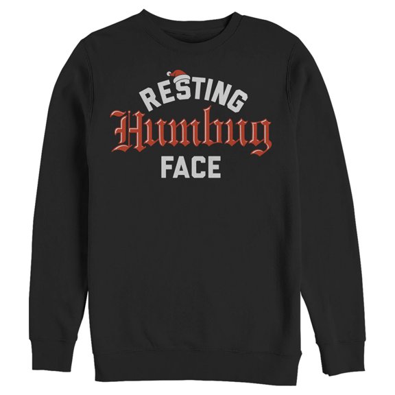 Men's Lost Gods Resting Humbug Face Sweatshirt Black Small