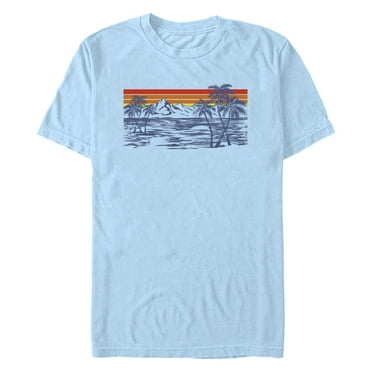 Men's Lost Gods Retro Beach Scene  Graphic T-Shirt
